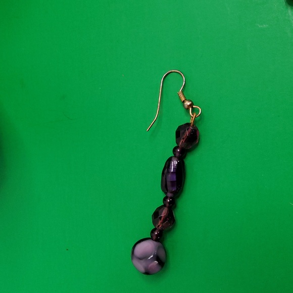 Vintage lucite and glass with crystal necklace and earrings - Picture 8 of 8